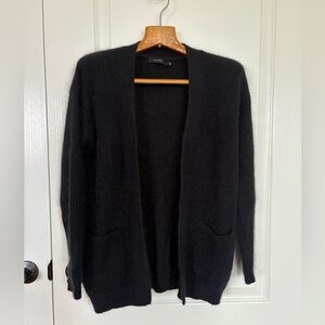 Aritzia Black Open-Front Sweater